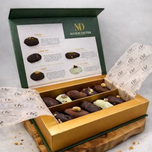 coffret prestige dattes enrobées chocolat cadeau gourmet Maison Dattier