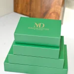 Gamme des quatre coffrets de dattes au chocolat Maison Dattier