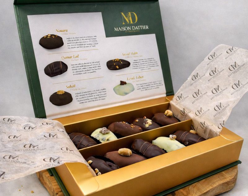 coffret prestige dattes enrobées chocolat cadeau gourmet Maison Dattier
